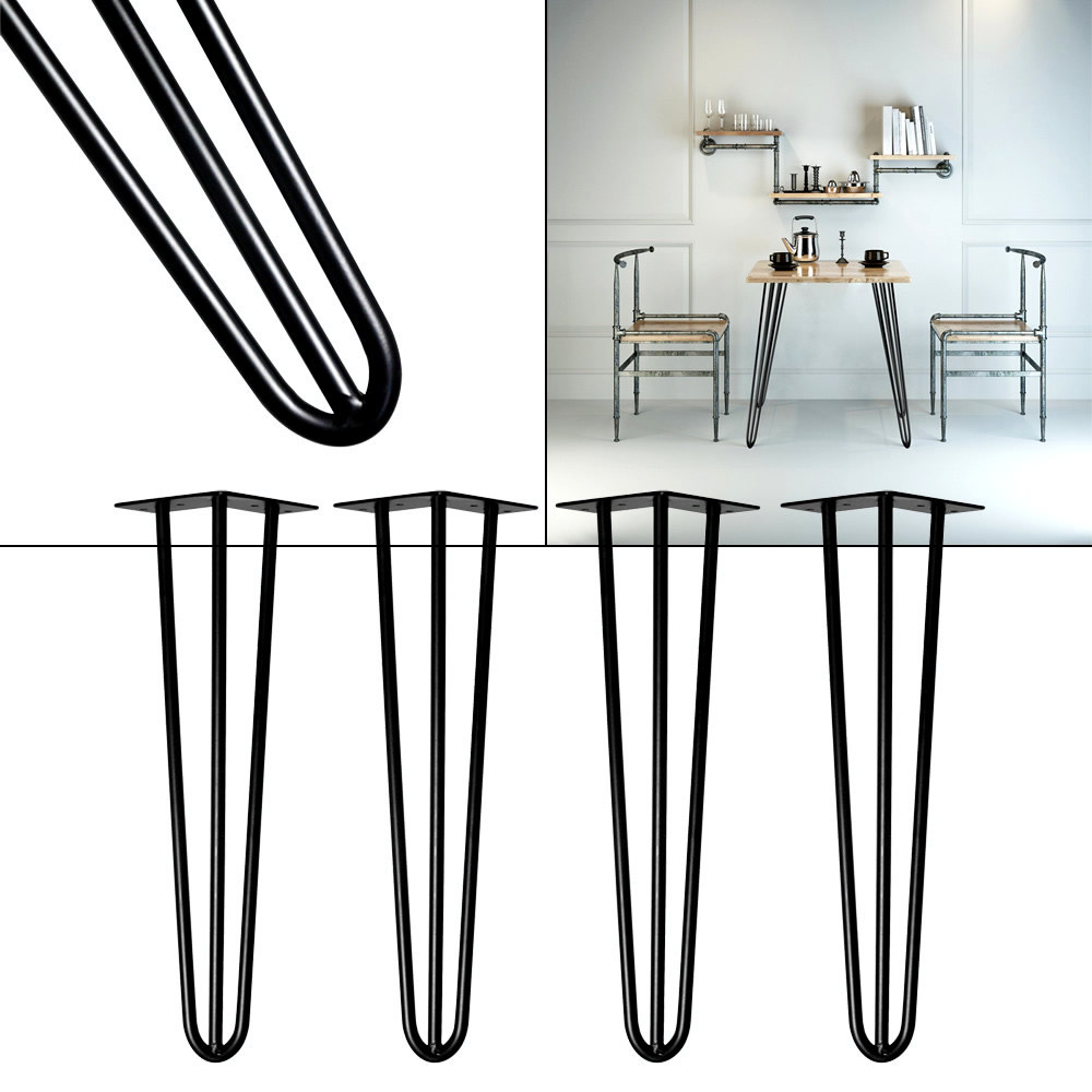 Interpretatie Torrent Reinig de vloer Poten voor tafel, stoel of bank | Set van 4 | Zwart | 45 cm -  HandelsOnderneming Michielsen
