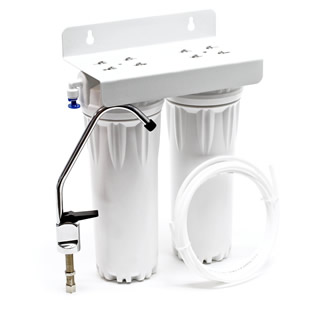 Waterfilter | 2-traps | Incl. kraan en filtercartridges