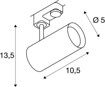 NOBLO® SPOT, 3~ spot, rond, 3000K, 6W, fase-afsnijding, 32° | Wit